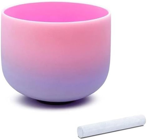 MRVAKDYDI Bol Chantant en Cristal de Quartz givré, 440 Hz, givré for la méditation du Yoga(Bowl)