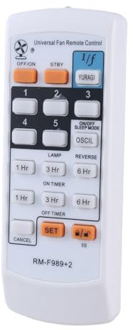 Fazvncv RMF989+2 - Mando a distancia para ventilador de refrigeración, cómodo y eficiente control de doble ventilador