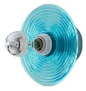 S-Cevada Applique Murale Moderne en Verre avec Abat-Jour à Motif Spirale, Luminaire Décoratif Coloré, Base en Métal pour Chambre, Salon, Couloir et Salle à Manger (bleu)