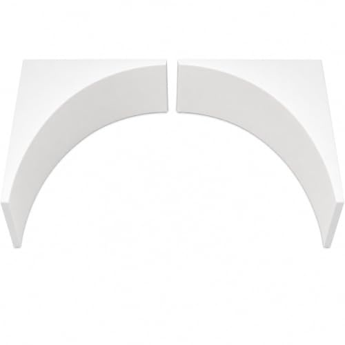 2 Pcs Rounded Doorway Arch Kit with Plaster Powder, 9x9x5 Gypsum Round Arch Kit for DIY Interior Doorways, Pre-Curved Drywall Half Circle Arch Molding to Add Rounded Corners for Home Decoration