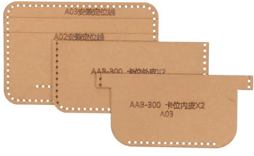 BELLIFFY Ledermuster Vorlage Satz aus Kraftpapier Schnittmuster für Geldbörsen Selbstgemacht Vielseitige Lederschneidschablonen für Lederhandwerk