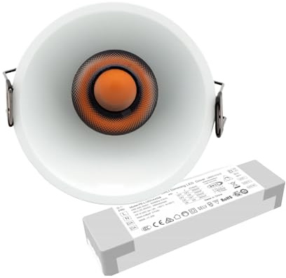 Lumenmeister EDGE Premium LED Einbaustrahler Tunable White, Smart DALI 2 DT8 Profi Einbauspot Weiß, HCL Human Centric Lighting, 12W, 2700-6500K, hochwertiges Design, dimmbar, Warmweiß bis Tageslicht