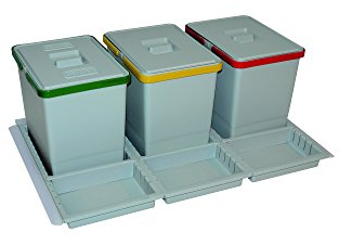 elletipi PTC28 08050 1 F C97 PPV Papelera de reciclaje cajón, Gris