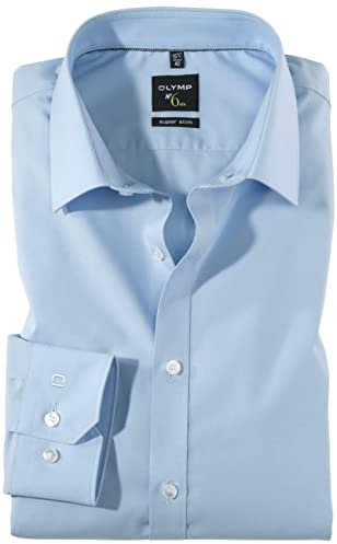 OLYMP No. Six super Slim Hemd extra Langer Arm Stretch hellblau Größe 43