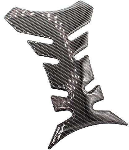 Finest-Folia MR012 - Paraserbatoio in gel per moto, in carbonio 3D, colore: nero lucido