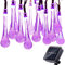 EONANT Solar String Lichter im Freien wasserdicht, 20 Fuß 30 LED Wassertropfen Solar Fee Lichter 8 Modi, Patio Garten Party Veranda Weihnachtsdekoration (Lila)