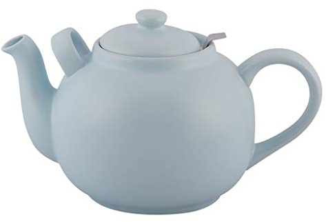 Plint Théière en faïence avec passoire en acier inoxydable Bleu glacier 2,5 l