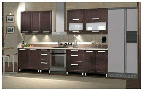 Naka24 NEU Küche 260cm Küchenzeile Erkan MDF VENGE matt/Sonoma
