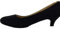Women's Ladies Round Toe Kitten Heel Dress Work Party Pumps Big Sizes Shoes (UK10(EU44), Black Suede)