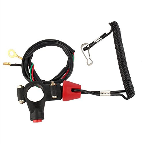 Interruttore di sicurezza Cavo di sicurezza 12V per motore ATV Barca Cavo motore impermeabile 27,6 pollici Uccidere Cordino 12V CO per attacco manubrio 7/8 pollici o 22 cm 1 pz