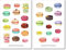 Bunte Macarons Sticker Set | Essen und Trinken Aufkleber | Journal Sticker | Planer Sticker, Sticker Café, Süßes, Paris, Gebäck, Süßigkeit
