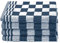 ZOLLNER Set de 4 essuie-Mains de Cuisine en Coton 50x50 cm - essuie-Mains très absorbants et résistants - lavables jusqu'à 60°C - à Carreaux Bleus - qualité gastronomique - certifiés Oeko Tex®