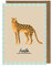 dabelino® Vegane Grußkarte: Leopard - hello (Geburtstag, Öko-Geburtstagskarte,nachhaltig, umweltfreundlich, V-Label, Recycling, Blauer Engel zertifiziert)