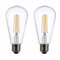 TEKLED® ST64 Filament Vintage DIMMABLE LED Bulbs | E27 Edison Screw | Energy Saving 6.5W Light Bulb 60W Equivalent | Clear 2700K 806LM | 2-Pack | Warm White