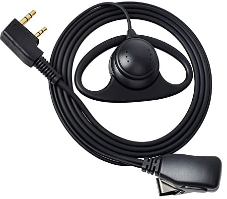 HYS D-Form Ohrhörer mit Mikrofon PTT-Taste Headset kompatibel für Kenwood Baofeng UV-5R UV-82 BF-888S Wouxun Walkie Talkie