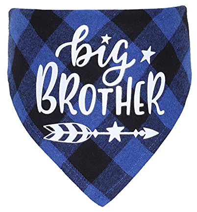 Hundehalstuch, kariert, für große Schwester, Bruder, Büffelkariert, dreieckig, wendbar, für kleine, mittelgroße Hunde, Haustiere (blau)