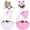 ZRWLZT Boule de Nourriture Interactive pour Chat et Souris - Distributeur Lent, Tumbler pour Chien - Jouet Éducatif pour Animaux 2 Pièces