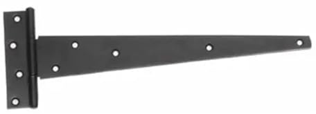 Hardware Solutions Tee Hinges, Matt Black, 1 Pair | Shed and garden gate; 400mm (16); fixings included; for interior and exterior doors; steel construction.