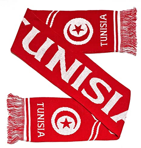Euroscarves Unisex-Erwachsene Fußball Schal, Rot, Weiß, fits All