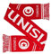 Euroscarves Unisex-Erwachsene Fußball Schal, Rot, Weiß, fits All