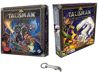 Blumie Shop: Talisman 2 Erweiterungen auf Französisch - La Cité + Le Donjon + 1 Flaschenöffner Blumie (Stadt + Donjon) für 2-6 Spieler, ab 14 Jahren