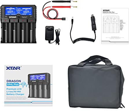 Wiederaufladbares Batterieladegerät: XTAR Dragon VP4L Plus 18650 21700 Ladegerät für 3,6V/3,7V Li-Ion, 1,2V AA/AAA NI-MH und 11,1V 3S-Akkupacks. Überprüfen Sie die Gesundheit Ihrer Batterie