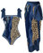 LAOSU Maillot De Bain 1 Pièce avec Jupe De Plage,D'Été Maillot avec Bouée Intégrée,Bikini Fleuri,Maillot De Bain Semi Couvert,Maillot De Bain Femme Bleu,Maillot De Bain Bustier Gainant