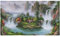 Diamond Painting Diamant Bilder full Berg und Fluss Hütte 5D DIY Diamant Malerei Kinder Erwachsene Mosaik Strass Basteln Dekoration für Wohnzimmer oder Schlafzimmer Wall Décor 80x120cm/32x48inch