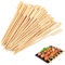 200 pinchos de bambú, paquete de palos de barbacoa, ecológicos para kebabs, decoración de frutas y pasteles (9 cm)