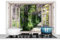 KitchenYeah© Pannello Paraschizzi Cucina Alluminio 100x65 cm para Schizzi per Piano Cottura Parete Cucine Glicine - Fiori - Trasparente - Albero - Primavera