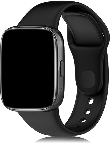 Pheant Sportarmband Kompatibel mit Xiaomi Redmi Watch 3 Active Armband Silikon Ersatzarmband für Damen Herren, Schwarz