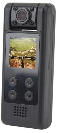 Fotocamera Sportiva con Clip Posteriore Fotocamera Indossabile, Visione Notturna HD 4K Display a Colori Anti-scuotimento Fotocamera Sportiva Portatile con Auto di Memoria 32G(Nero)