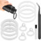 AYWFEY 11 Pcs Silicone Water Bottle Gasket Replacement Compatible with Thermoflask Bottle 24oz, 32oz, 40oz & 64oz+Cleaning Brush+Tweezers, Lid Sealing O Rings for Water Bottle Straw Lid & Spout