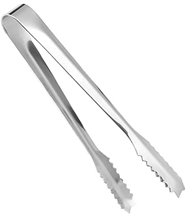 Gsycle 2 Eiszangen, Servierzange aus Edelstahl 304, Zuckerzange Mit Scharfen Zähnen, Zum Servieren Und Kochen in Der Kaffeebar auf Partys(Silber)