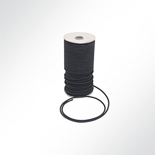 LYSEL Gummiseil Planenseil Expanderseil, (D) 6mm in Schwarz (100 m)