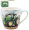 The Leonardo Collection - Tractor Design (Green, Yellow Wheels) Fine China Breakfast Mug