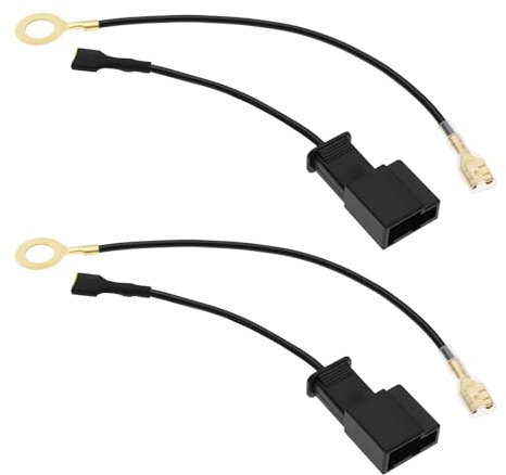 OTOTEC 2 Sets Car Speaker Wire Adapter Car Horn Special Plug Compatible with Toyota Wiring Harness Pigtail Socket Car Horn Connector Harnesses Cable Black
