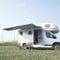 pro.tec Wohnwagen Vordach Beuningen Wohnmobil wasserdicht Sonnensegel 400 x 240 x 235 cm Markise Vorzelt für Caravane Camping Grau