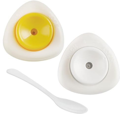 HiempTru Egg Piercers, Retractable Sharp Pin, Yellow/White, 2-Pack