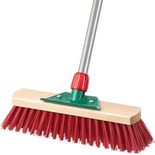 Gartenbesen Straßenbesen mit Teleskopstiel Stiel, Besen Strassenbesen für Straße, Strasse, Draußen, Kehrbesen, Hofbesen