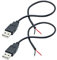 Cable corto USB 2.0 macho de 2 pines, 30 cm, USB 5 V/3 A, cable de alimentación de extremo abierto, para equipos USB instalados o reemplazados, cable de reparación de bricolaje (2 piezas)
