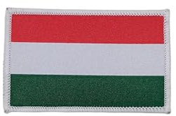 Parches Bordados Bandera Hungría con Colores Oficiales - Escudo bordado - Parches Moteros Bordados - Parches Militares, parche Hungría (Hungría)