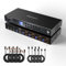 TESmart Displayport HDMI KVM Switch 4 PC 2 Monitor, HDMI 2.1 & DP 1.4 KVM Umschalter, Dual Monitore 8K@60Hz 4K@144Hz, USB 3.0 Dock, Gigabit LAN, Hotkey-Steuerung, EDID, VRR, 8 Kabel, Neu-Version 2025