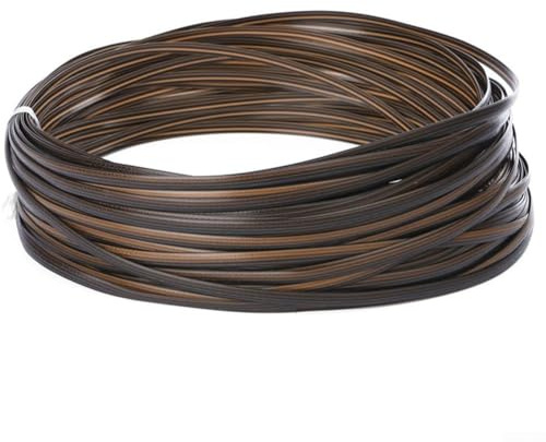 Besttoolifes Kunststoff-Rattan-Reparatur-Set, 36,6 m, flaches Korbgeflecht für Heimwerker, Terrassenmöbel, Restaurierung, wasserdichtes PE-Material in weiß-grauem Kaffee-Farbverlauf für Gartenstühle,
