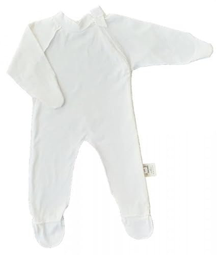 allsaneo Neurodermitisoverall aus Bio-Baumwolle, Kratzschutz-Anzug bei Neurodermitis mit angenähten Handschuhen und Füßlingen Größe 74/80