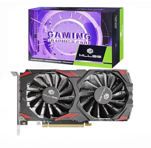 Mllse RX 580 8GB GDDR5 256-bit Gaming Graphics Card (PCIe 3.0 x16, 8-pin, 3X DP + HDMI) - Desktop Computer Video Card for PC Gaming