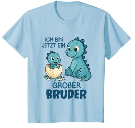 Kinder Geschwister Dino Baby Ich Bin jetzt EIN großer Bruder T-Shirt