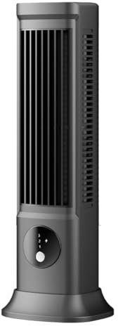 Cymwer Ventilador de torre, aire acondicionado de mesa, 3 velocidades ventilador eléctrico horizontal vertical con ventilador de aire acondicionado doméstico recargable y recargable USB