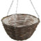 Wicker Hanging Basket Planter with Inner Liner Willow Woven Rattan Decorative Outdoor Garden Hanger Flower Herb Plant Pot (1, 10)