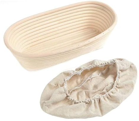 Gärkörbchen für Brot, ovale Gärschalen für Teig, Rattan-Teigschale mit Einlagen, Brotbackwerkzeug für Profis und Hobbybäcker